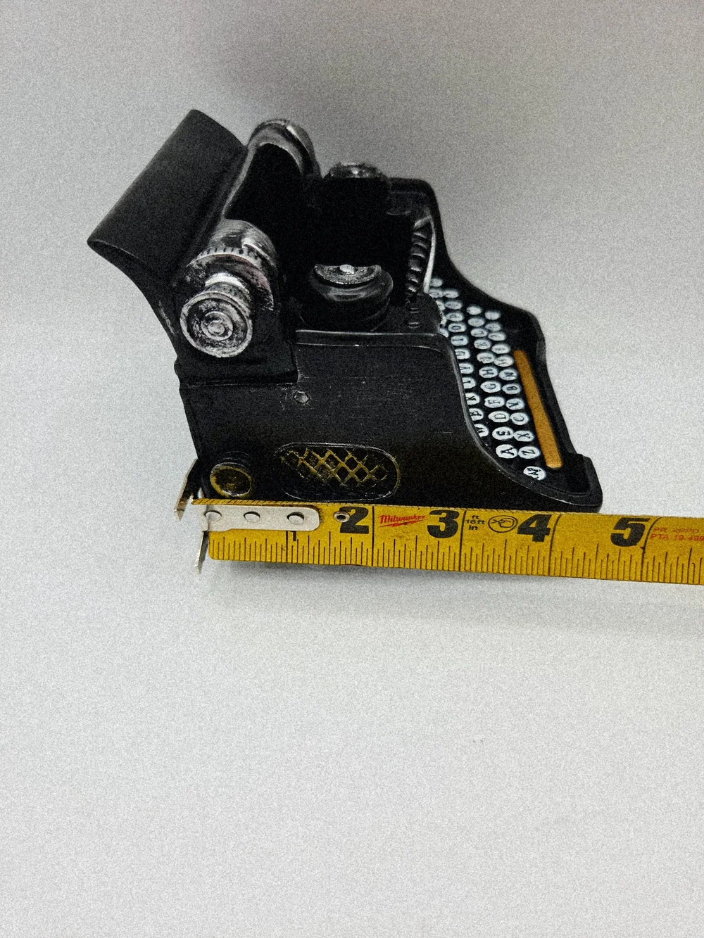Black Retro Typewriter Pencil Holder